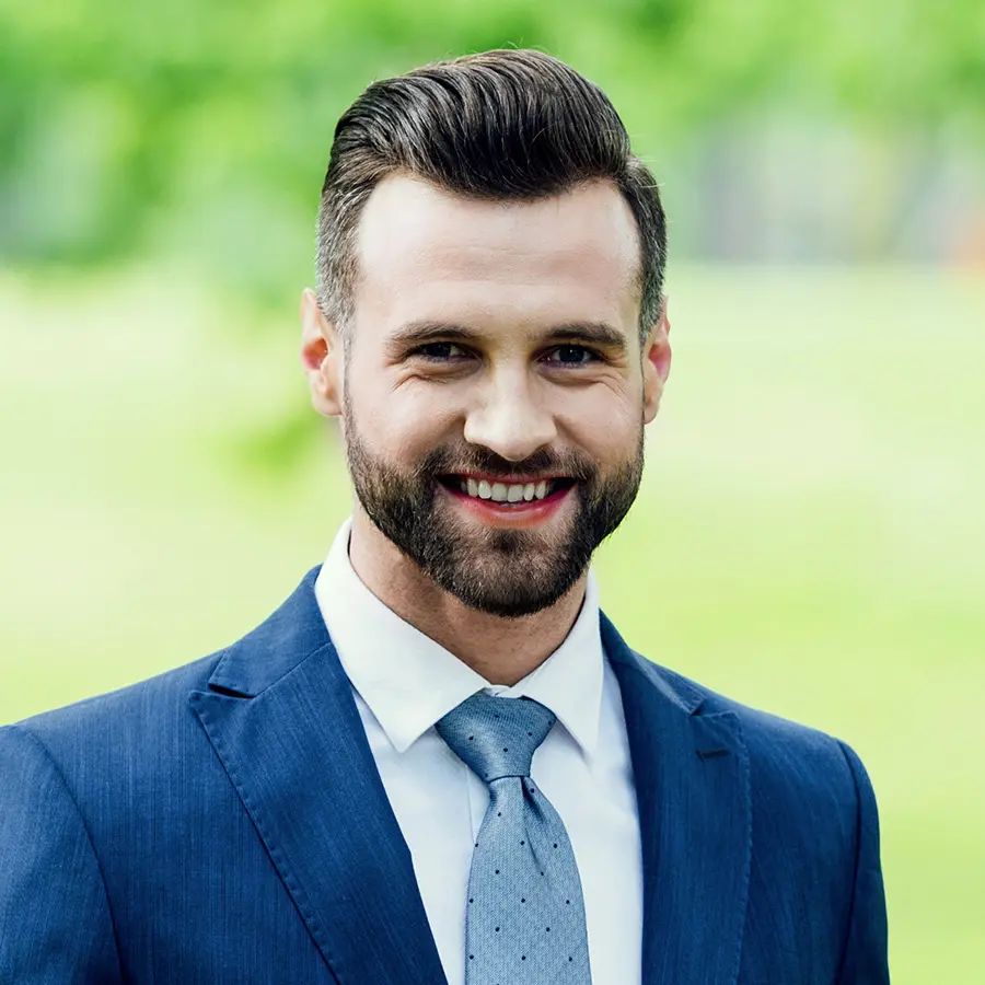 Client testimonial portrait for heating business services